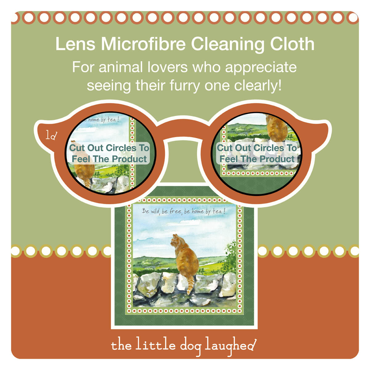 Little Dog Laughed - Ginger Cat Lens Cleaning Cloth