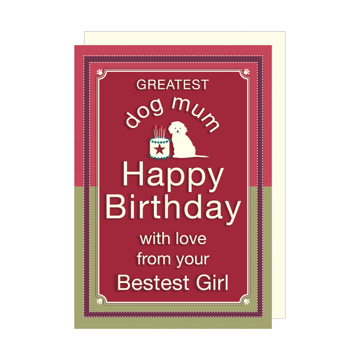 Greatest Dog Mum Happy Birthday Card