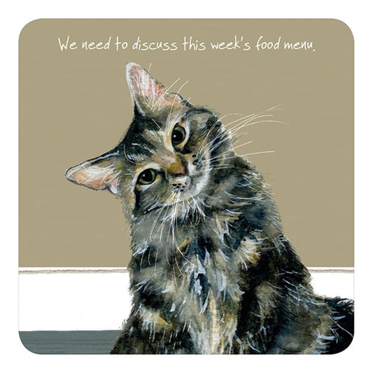Tabby Cat Coaster - Menu