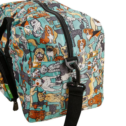 Eco Chic Recycled Cabin Holdall Bag Dogs Teal (EC-DS33TL)