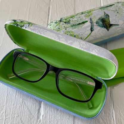 Bird Hard Glasses Case - Little Wren - Wildflower Meadow Reading Accessory