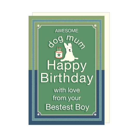 Awesome Dog Mum Happy Birthday Card