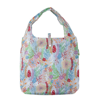 Eco Chic Foldable Reusable Shopping Bag Lush Floral Blue (EC-A82BU)