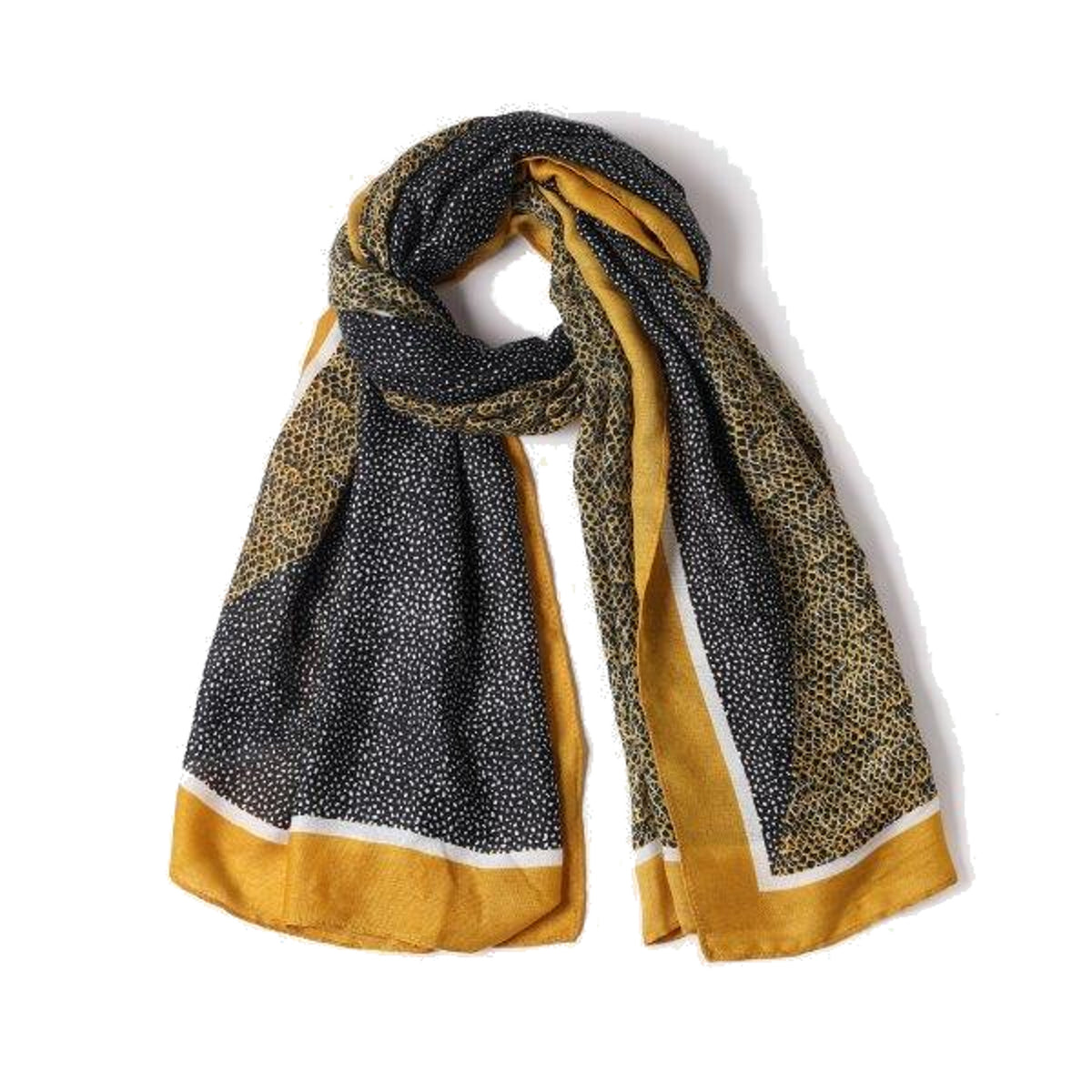 Emma Mustard/Simply Print Scarf 200cm x 90cm
