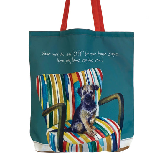 Border Terrier Packable Tote Bag