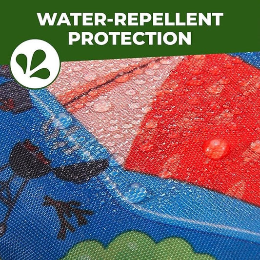 Eco Chic Foldable Reusable Shopping Bag Campsite Blue (EC-A83BU)