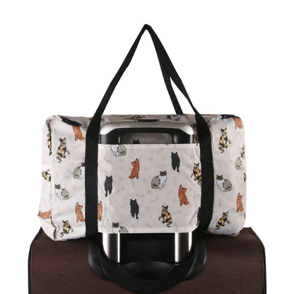 Eco Chic Recycled Cabin Holdall Bag Beloved Cats Beige (EC-DS87BG)