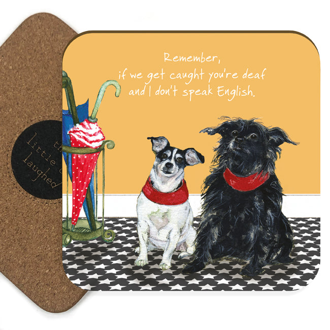 Little Dog Laughed - Battersea Rescue Terriers Coaster