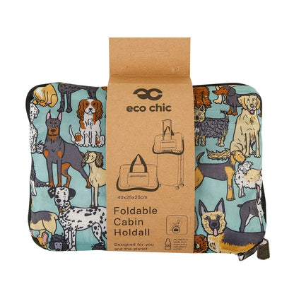 Eco Chic Recycled Cabin Holdall Bag Dogs Teal (EC-DS33TL)