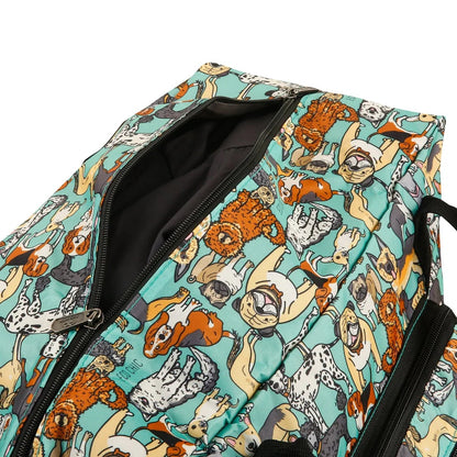 Eco Chic Recycled Cabin Holdall Bag Dogs Teal (EC-DS33TL)