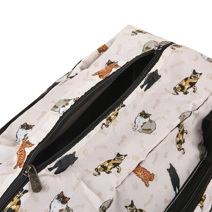 Eco Chic Recycled Cabin Holdall Bag Beloved Cats Beige (EC-DS87BG)