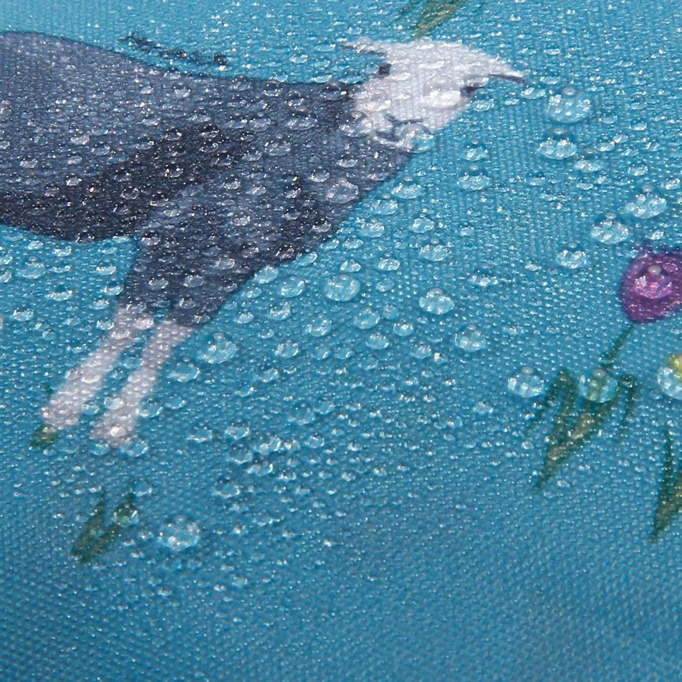 Eco Chic Lightweight Foldable Reusable Shopping Bag (Realism Sheep Blue)