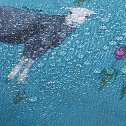 Eco Chic Lightweight Foldable Reusable Shopping Bag (Realism Sheep Blue)