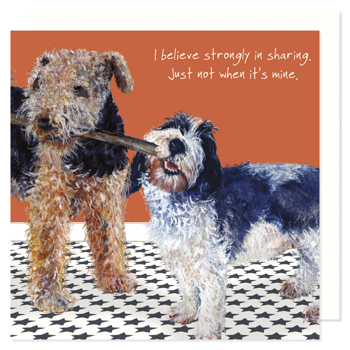 Welsh Corgi Dog Greeting Card - Not Sharing