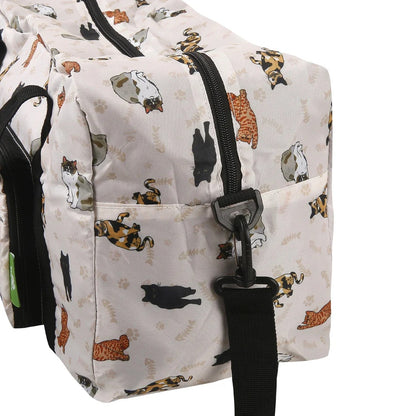 Eco Chic Recycled Cabin Holdall Bag Beloved Cats Beige (EC-DS87BG)