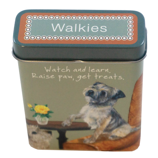 Border Terrier Walkies Treat Tin