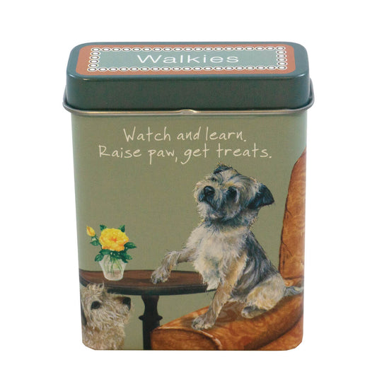 Border Terrier Walkies Treat Tin