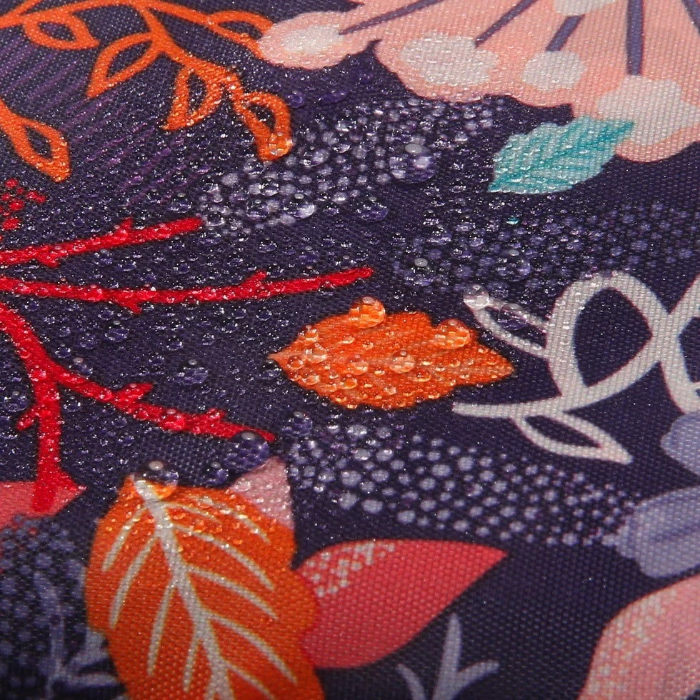 Eco Chic Foldable Reusable Shopping Bag Lush Floral Purple (EC-A82PP)