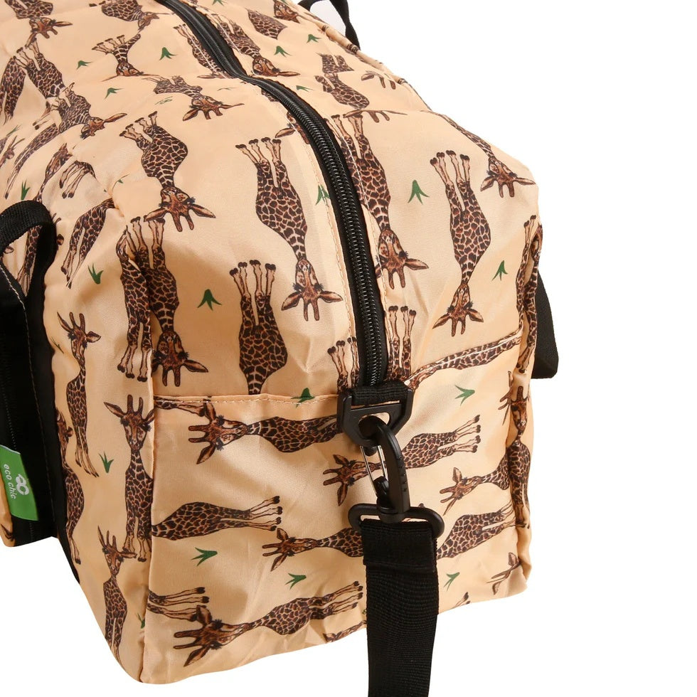Eco Chic Recycled Cabin Holdall Bag Giraffes Beige (EC-DS52BG)