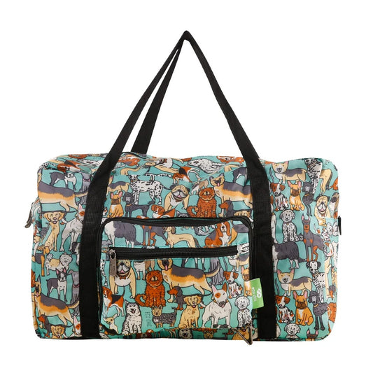 Eco Chic Recycled Cabin Holdall Bag Dogs Teal (EC-DS33TL)