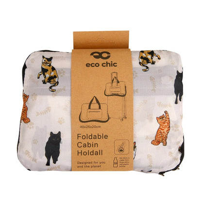 Eco Chic Recycled Cabin Holdall Bag Beloved Cats Beige (EC-DS87BG)