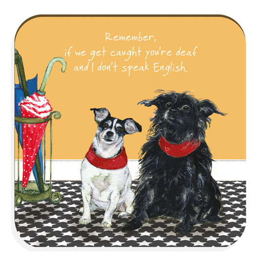 Little Dog Laughed - Battersea Rescue Terriers Coaster