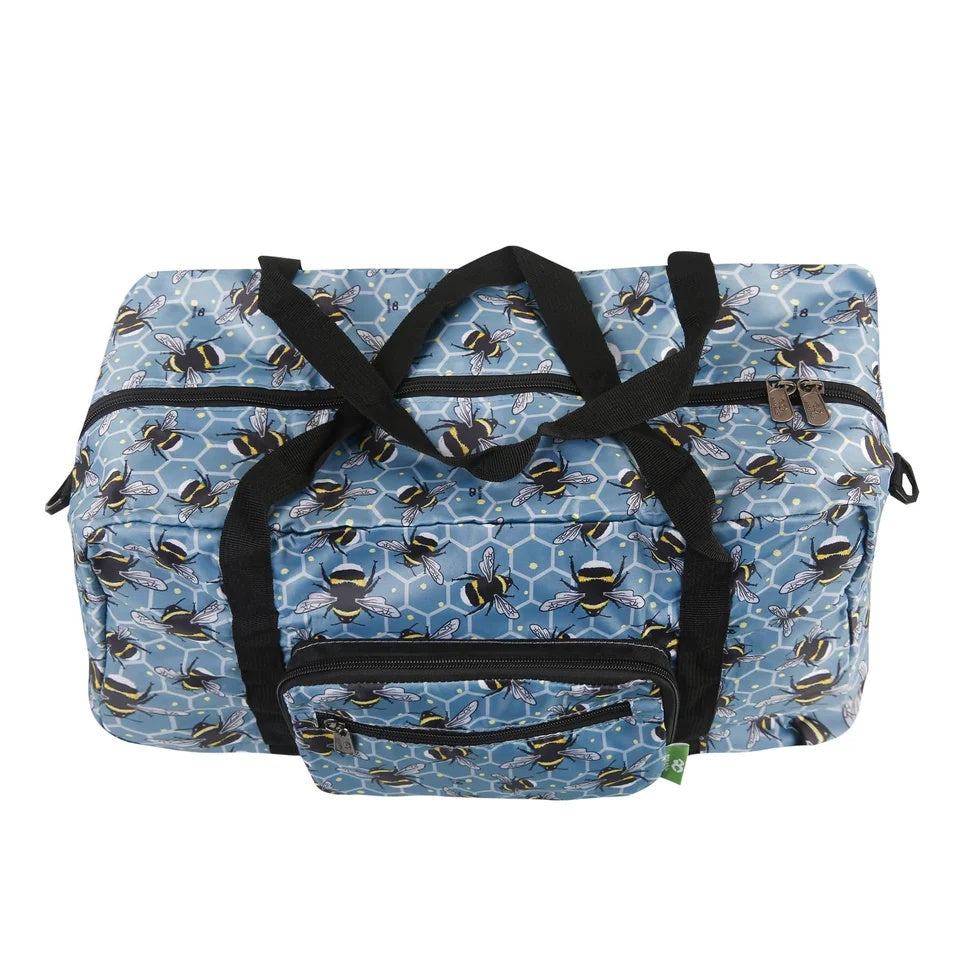 Eco Chic Recycled Cabin Holdall Bag Bumble Bees Blue (EC-DS40BU)