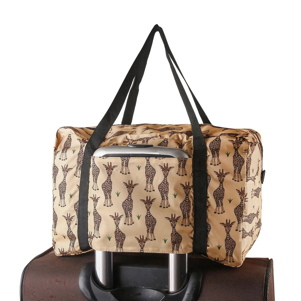 Eco Chic Recycled Cabin Holdall Bag Giraffes Beige (EC-DS52BG)