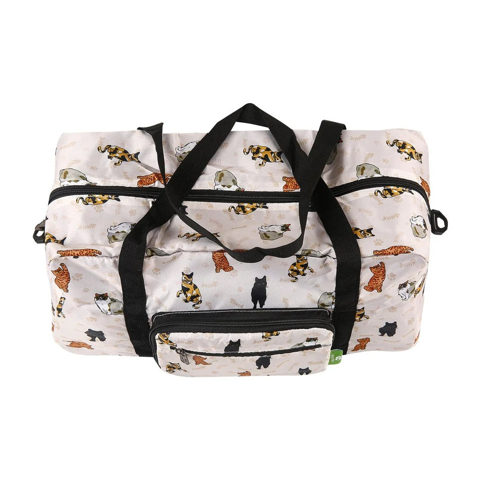 Eco Chic Recycled Cabin Holdall Bag Beloved Cats Beige (EC-DS87BG)