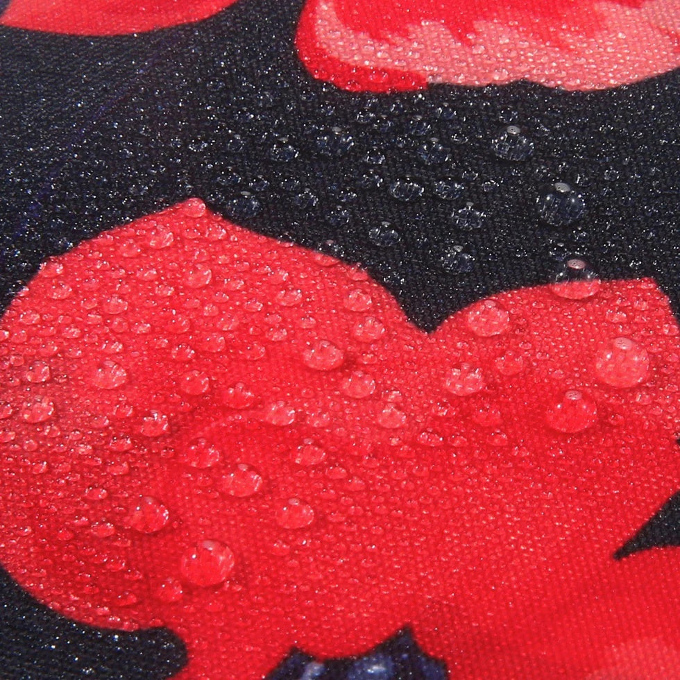 Eco Chic Foldable Reusable Shopping Bag Poppies Navy  (EC-A86NY)