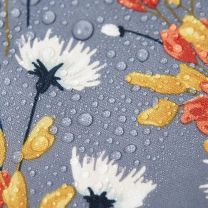 Eco Chic Foldable Reusable Shopping Bag Flowers Grey  (EC-A67GY)