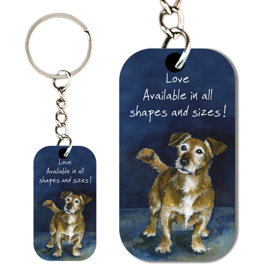 Little Dog Laughed - Scruffy Terrier Keyring
