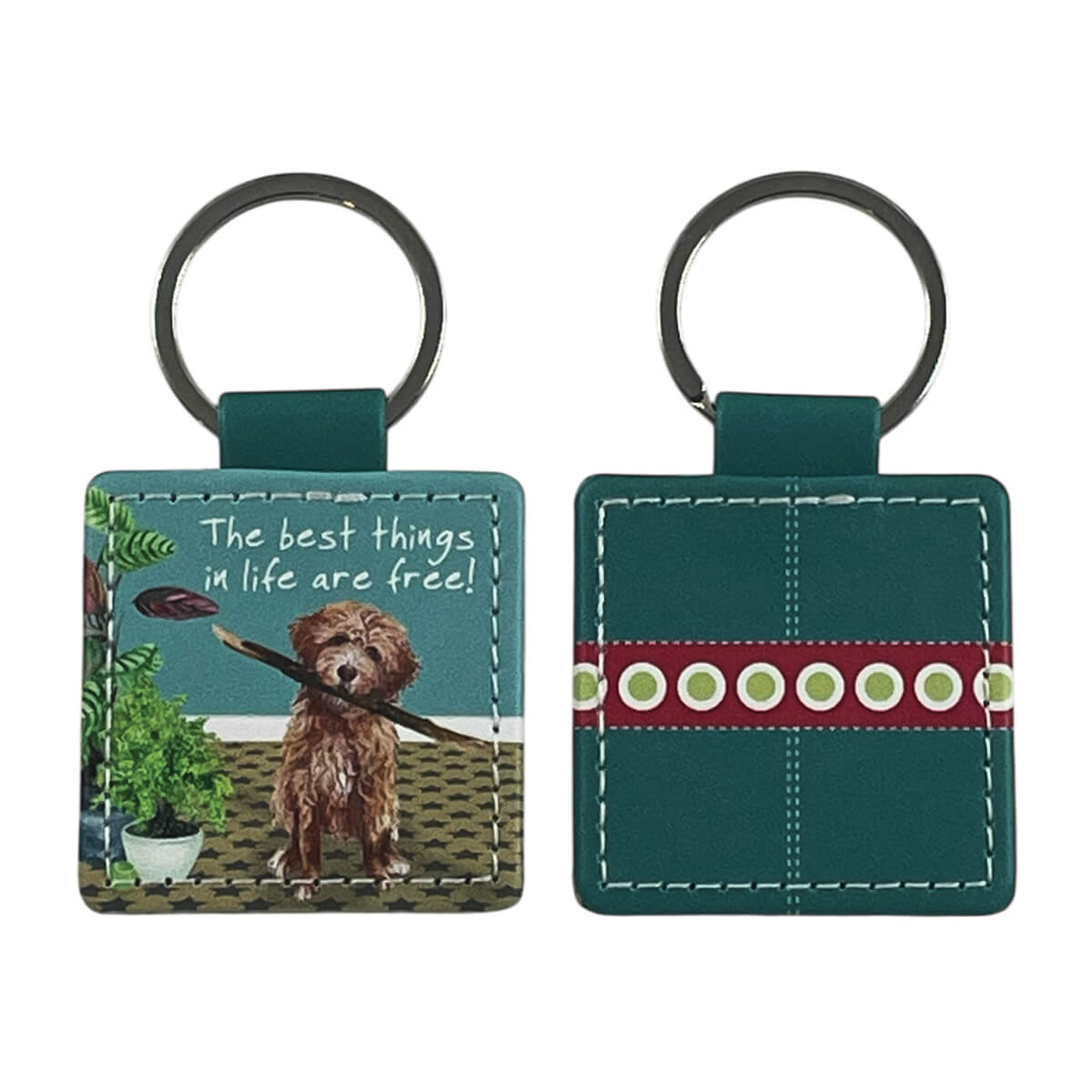 Goldendoodle Square Keyring