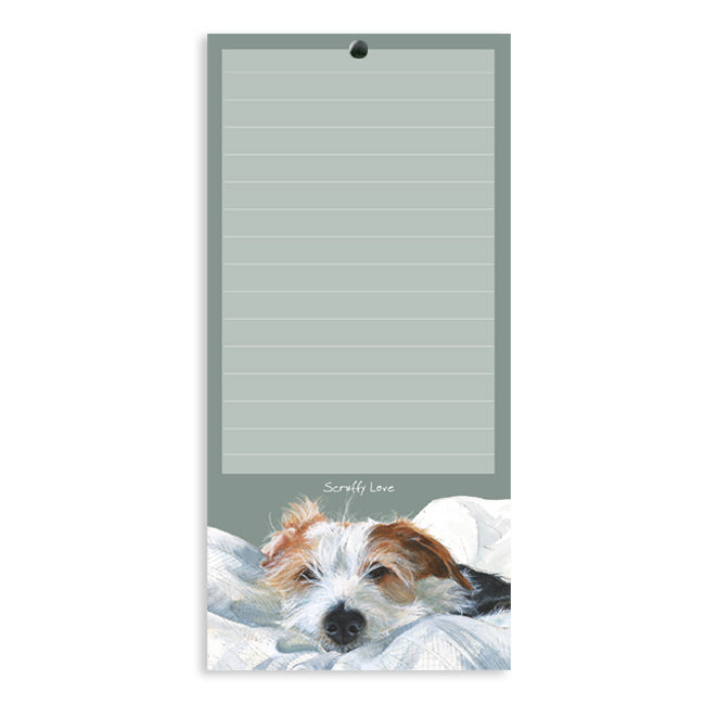 Jack Russell Magnetic Notepad- Scruffy Love By Little Dog Laughed