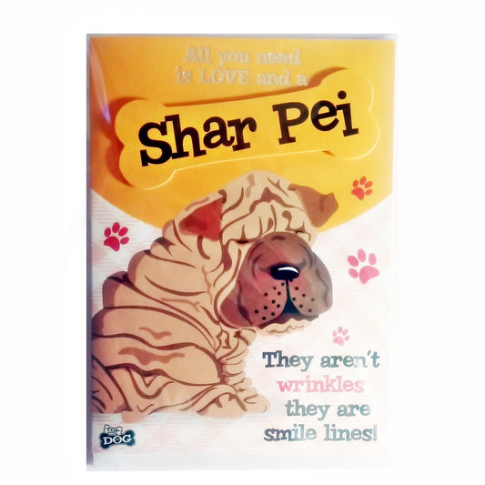 Wags & Whiskers Dog Greeting Card "Shar Pei" by Paper Island