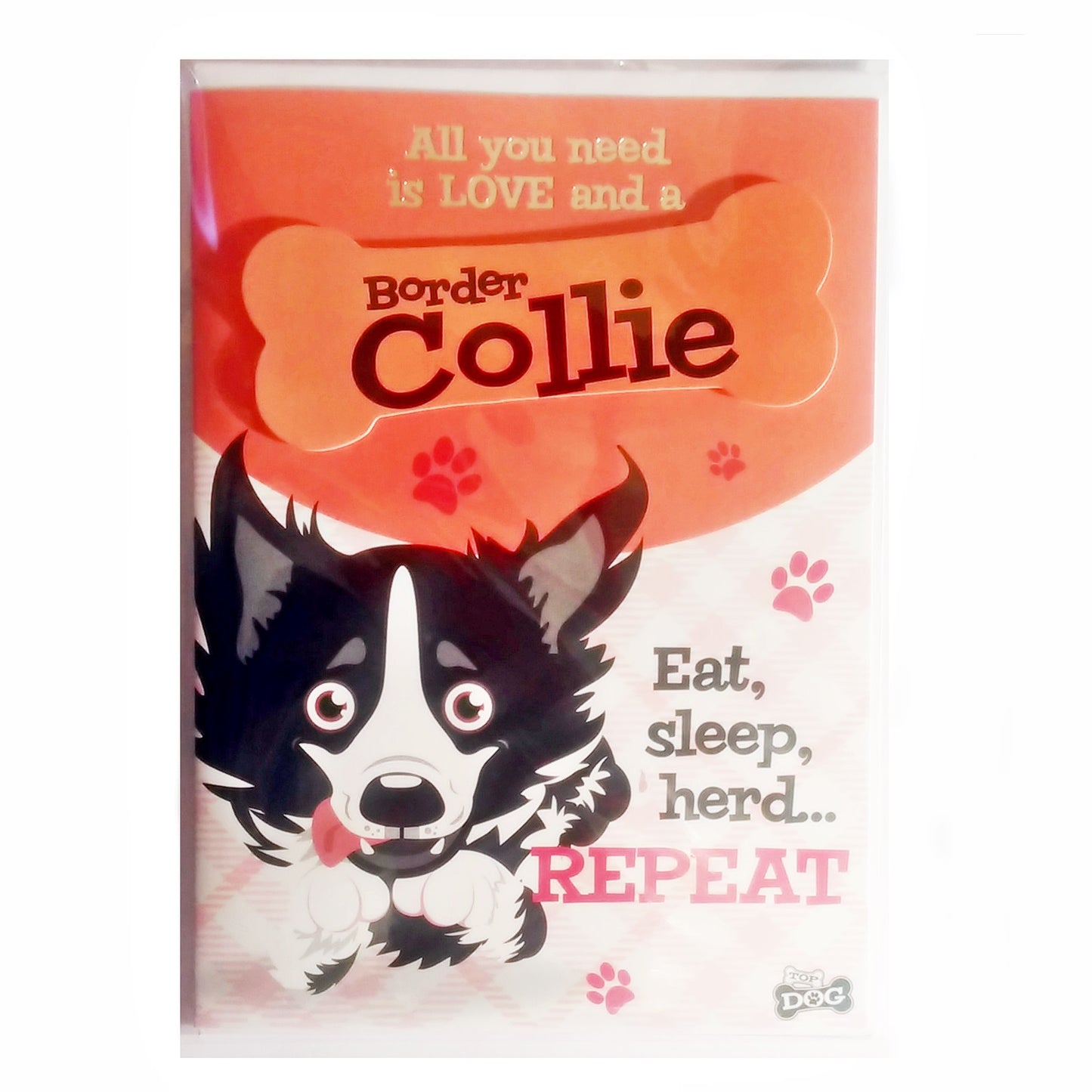 Wags & Whiskers Dog Greeting Card "Border Collie" by Paper Island