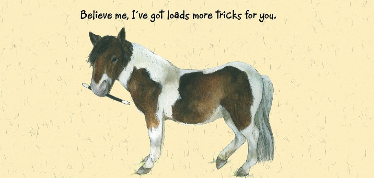 Pony Greeting Card - One Trick.