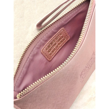 Clutch Bag With Handle & Embossed Text "Hayley"