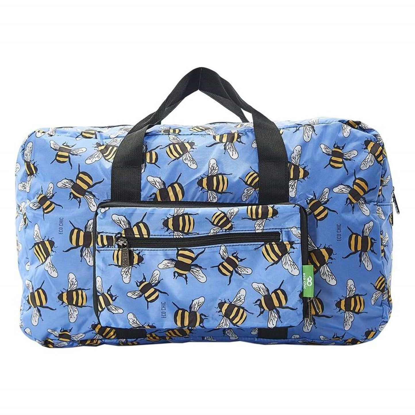 Eco Chic Lightweight Foldable Holdall Bees (Blue)