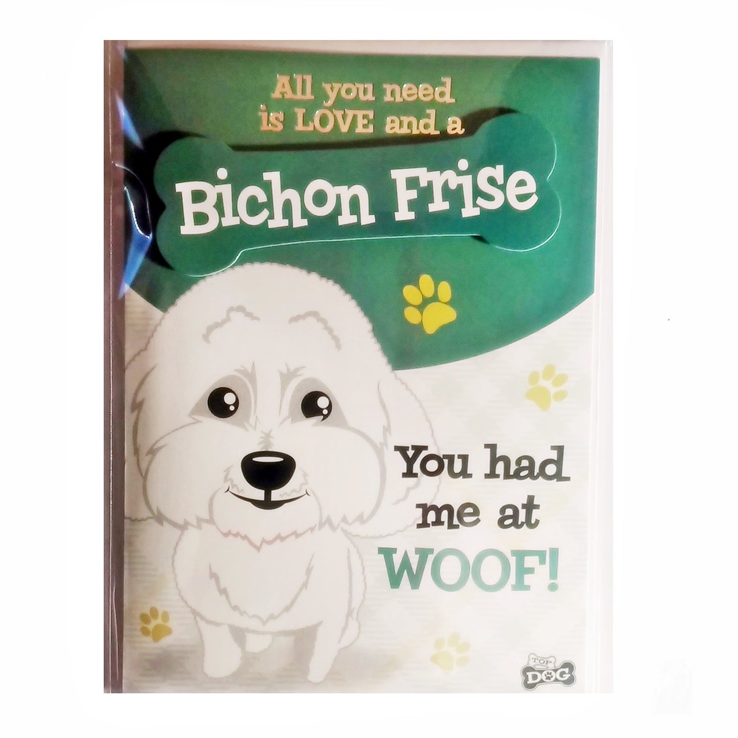Wags & Whiskers Dog Greeting Card "Bichon Frise" by Paper Island