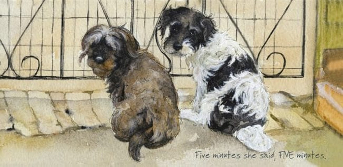 Terrier Dogs Greeting Card - 5 minutes