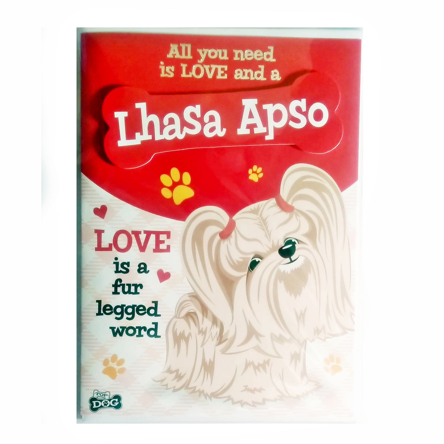 Wags & Whiskers Dog Greeting Card "Lhasa Apso" by Paper Island