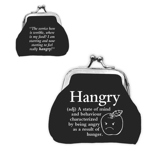 Urban Words Mini Clip Purse "Hangry" with urban Meaning