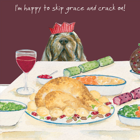 Christmas Vizsla Dog Card - Grace