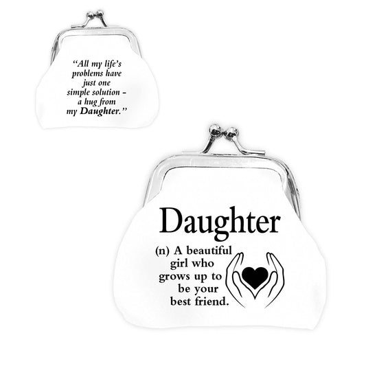 Urban Words Mini Clip Purse "Daughter" with urban Meaning