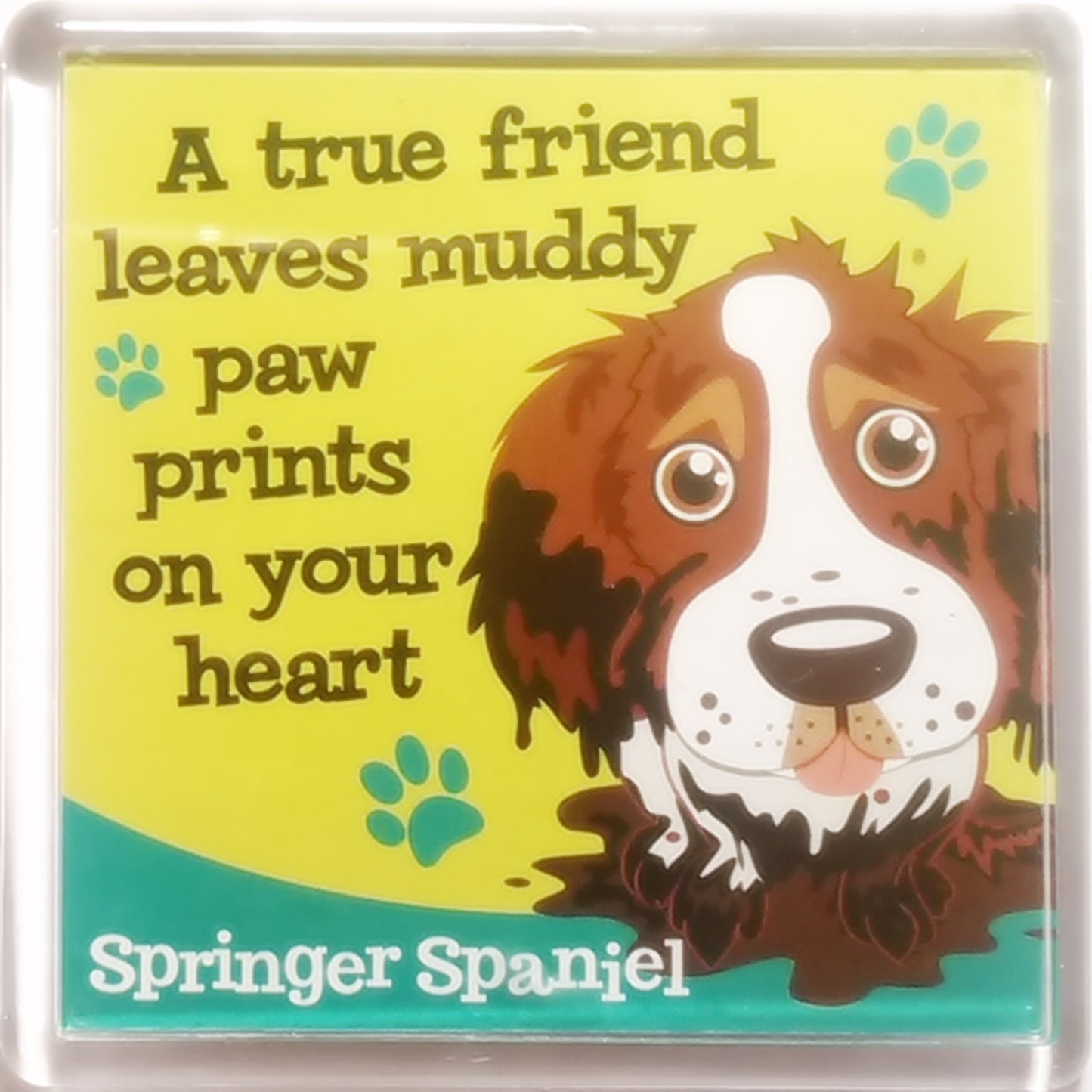 Wags & Whiskers Dog Magnet "Springer Spaniel (Brown & White)" by Paper Island