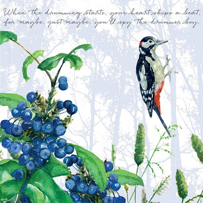 Great Spotted Woodpecker Greeting Card
