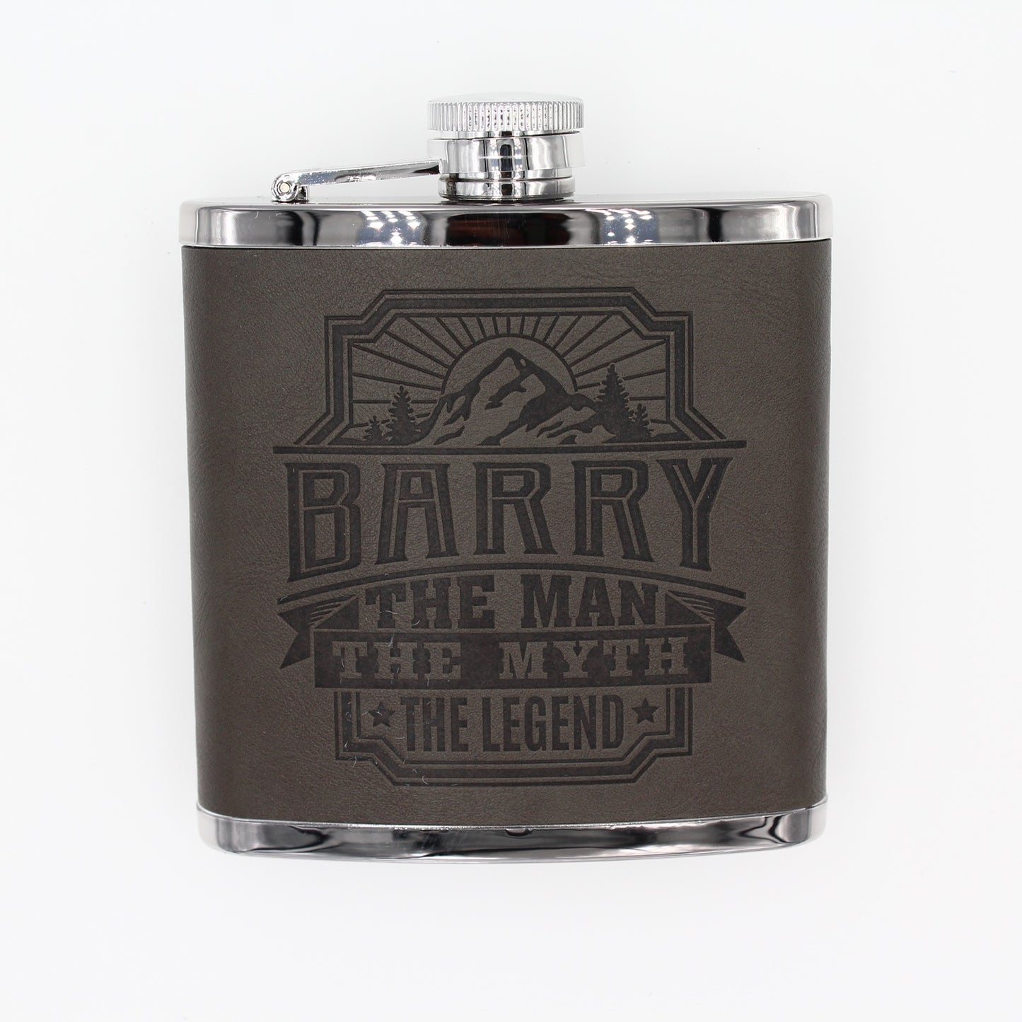 Top Bloke Mens Gift Hip Flask for Him -  Treat for "Barry"