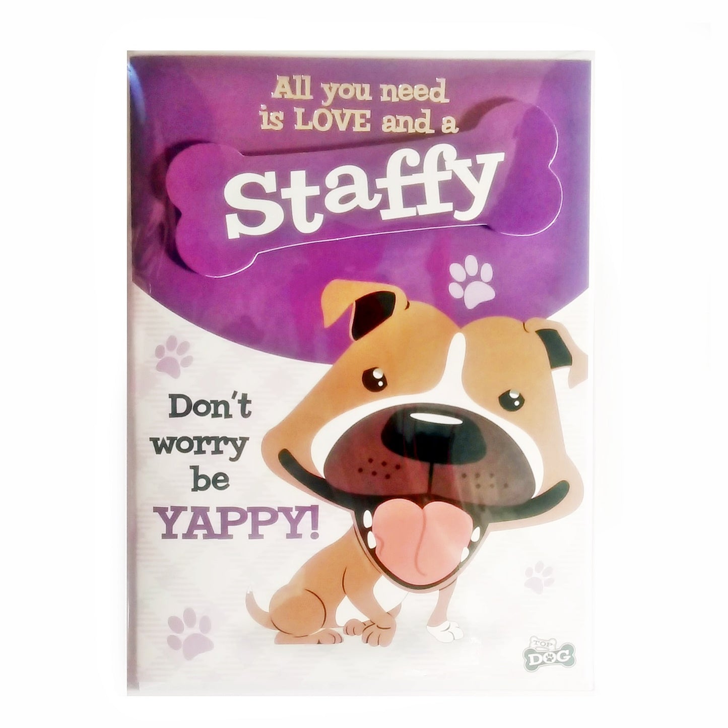 Wags & Whiskers Dog Greeting Card "Staffy Brown" by Paper Island