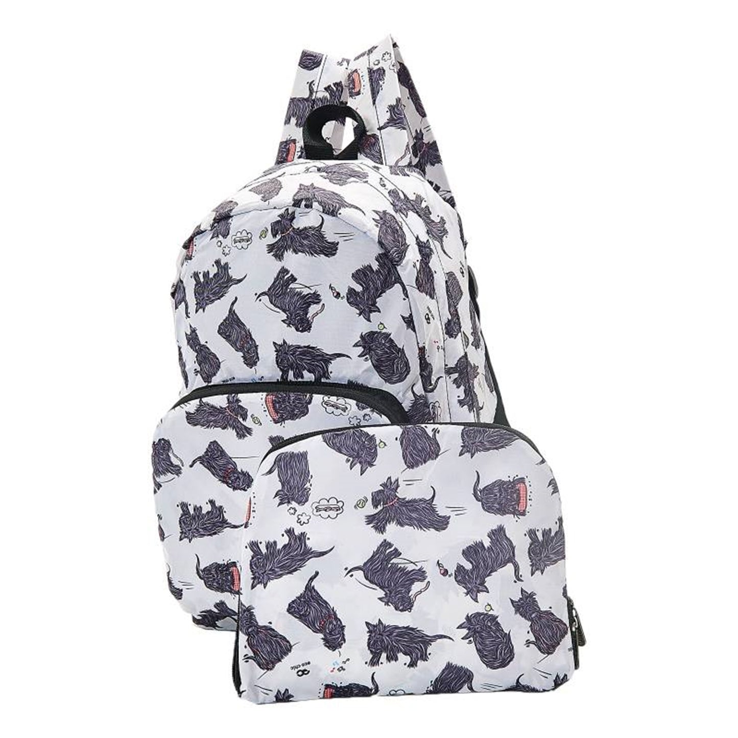 Eco Chic Lightweight Foldable Backpack (Scatty Scotty White)